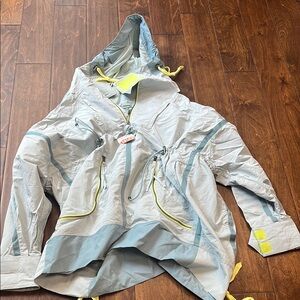 Free People Gray and Yellow Ski Jacket